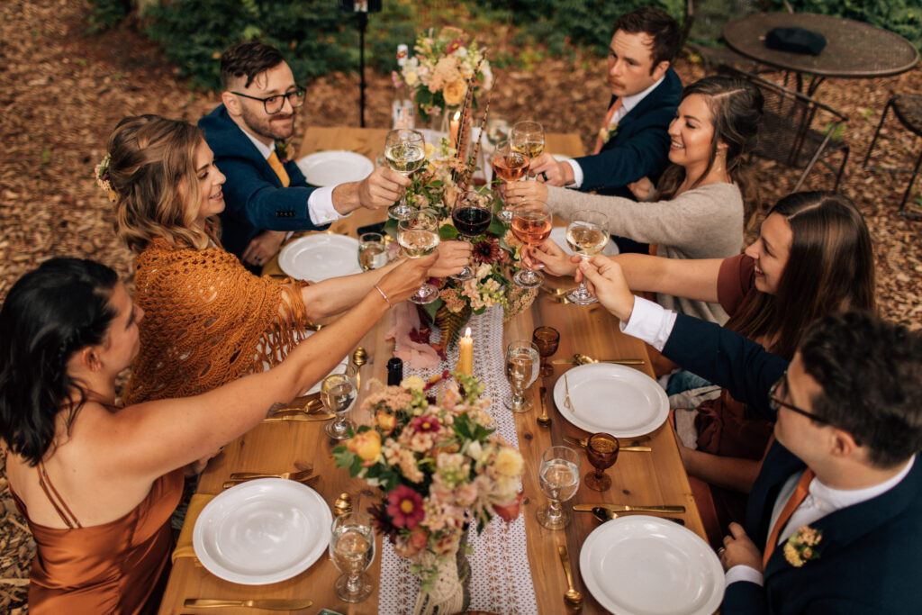 intimate wedding dinner cheers