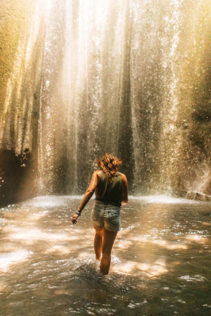 bali waterfall girl