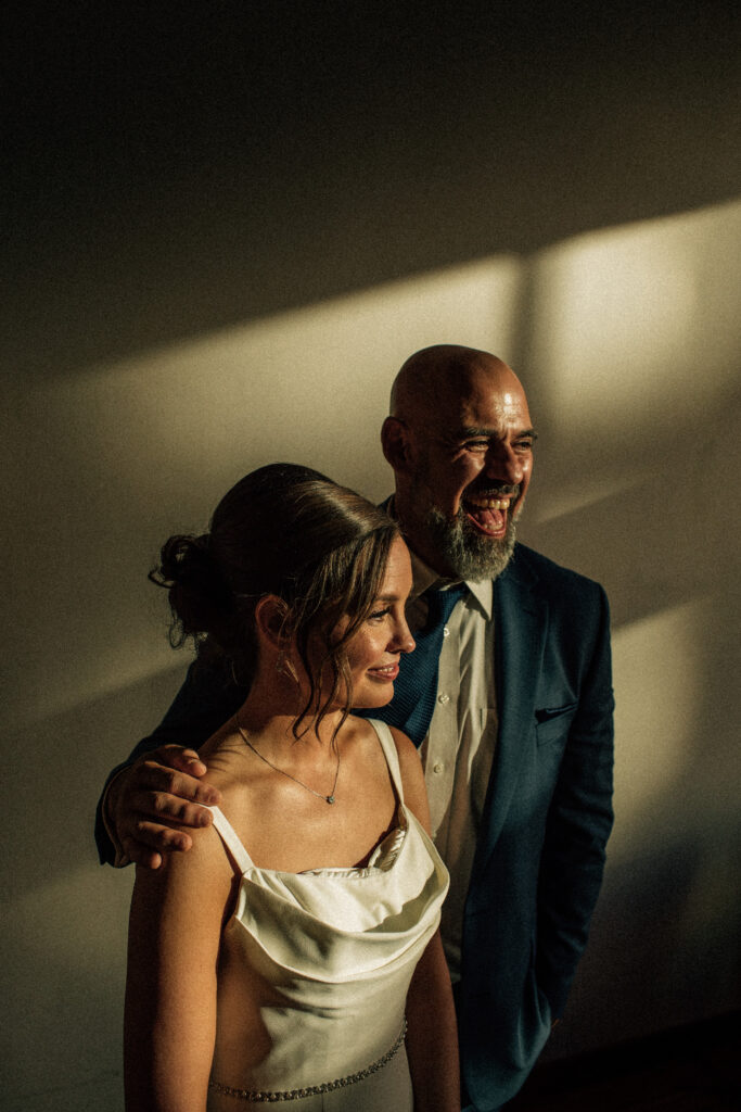 creative lighting wedding portrait bellingham